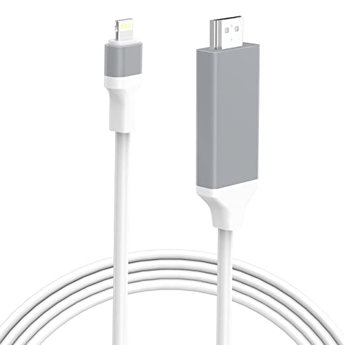 [Apple MFI Certified] ברק לכבל מתאם HDMI תואם ל- iPhone iPad, Lightning Digital AV AV מתאם 1080p HD TV Connector Calt